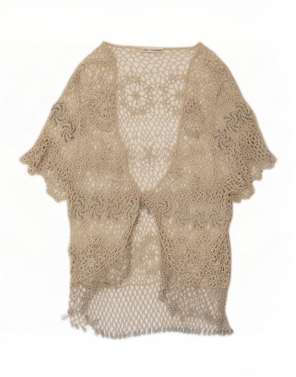 Top cardigan din croșetat pentru femei Marks & Spencer UK 12 Medium Bej Floral