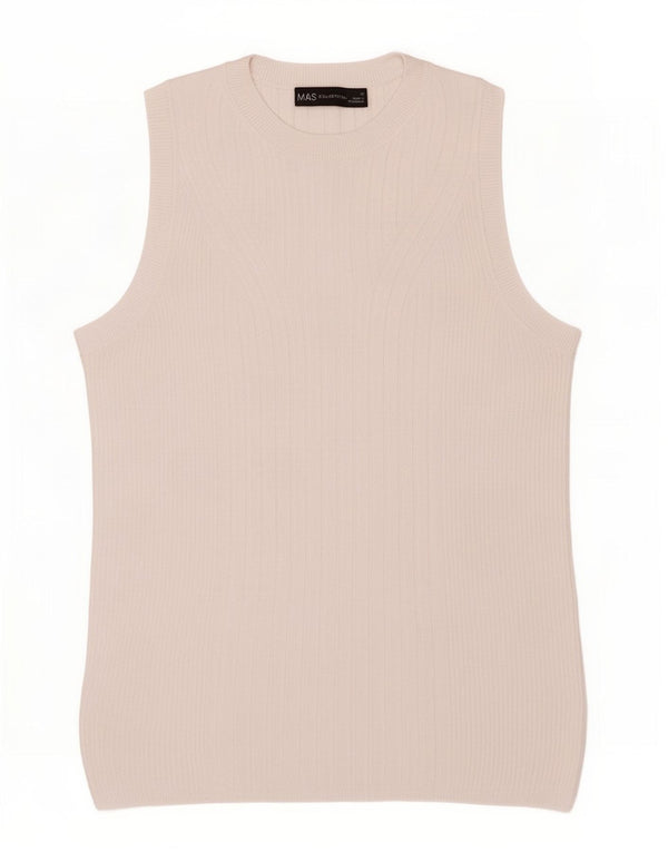 Vestă pentru femei Marks & Spencer UK 12 Medium White Viscose