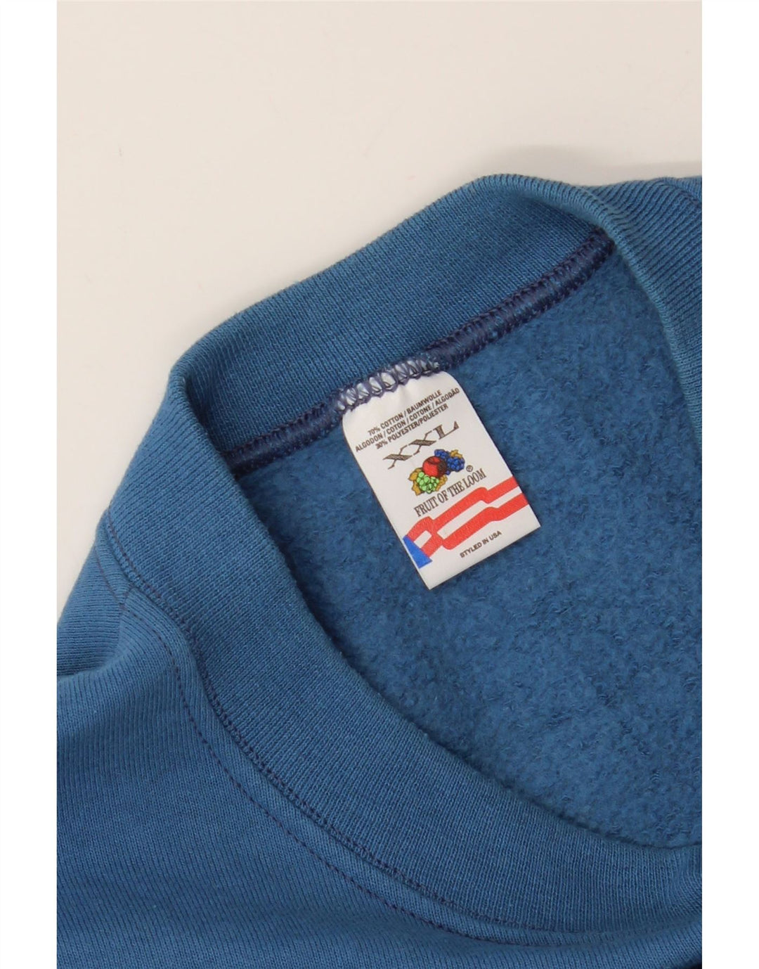 VINTAGE Mens Sweatshirt Jumper 2XL Blue Cotton Vintage Vintage and Second-Hand Vintage from Messina Hembry 