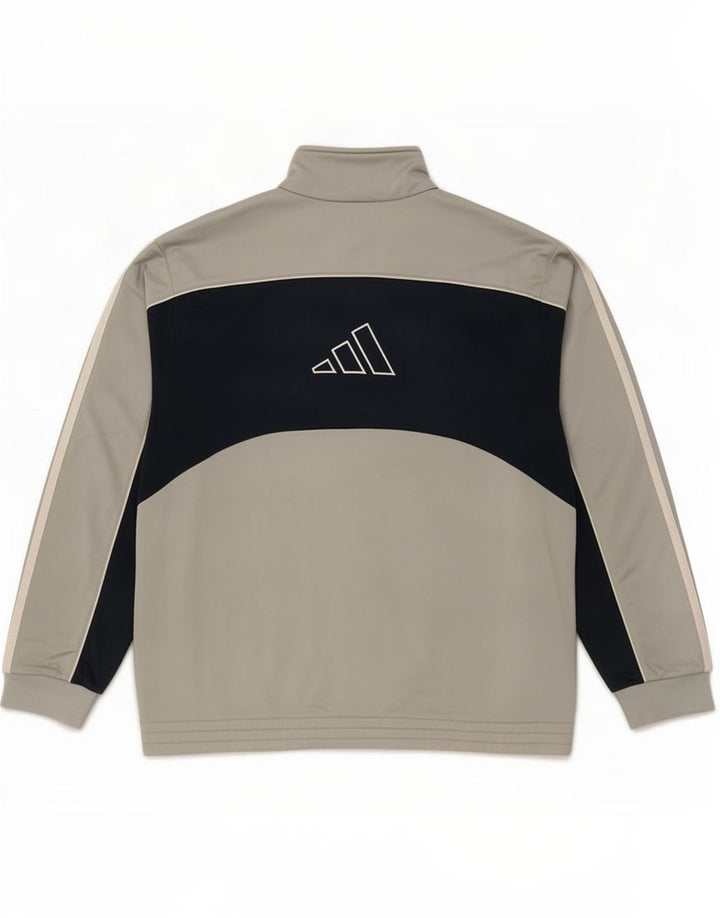 Jachetă de trening pentru bărbați Adidas UK 42/44, mare, gri, poliester color bloc