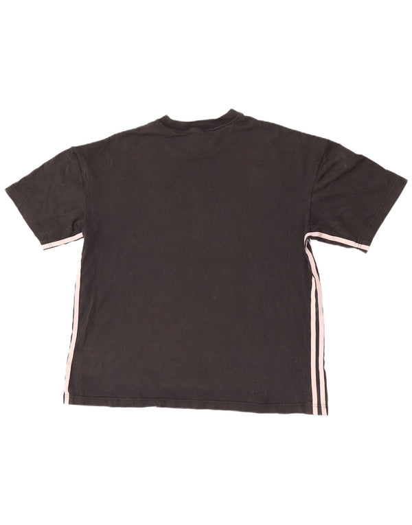 Tricou supradimensionat pentru femei Adidas UK 12/14 Bumbac mediu negru