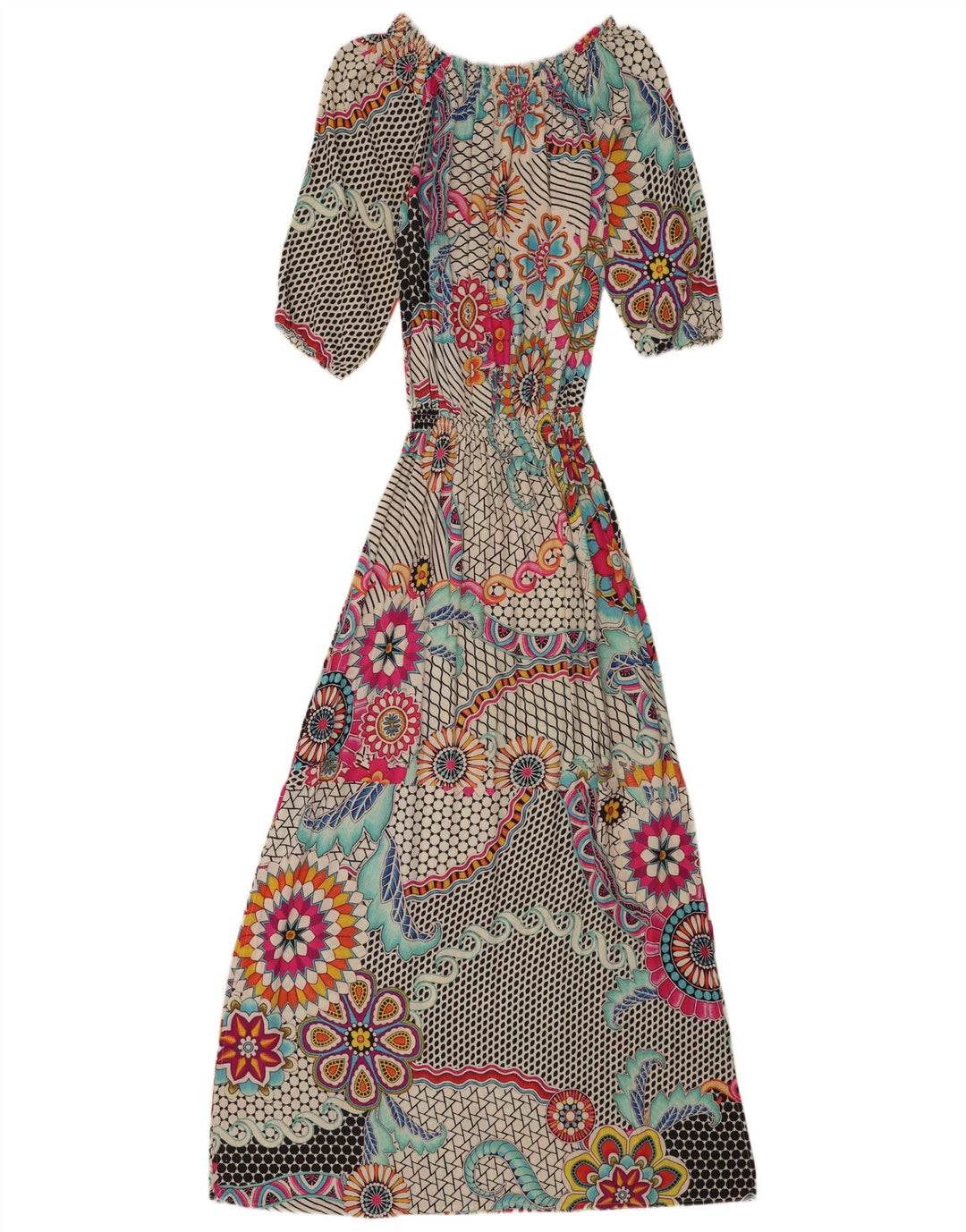 Rochie maxi cu maneci 3/4 pentru femei Desigual EU 40 Medium Multicolor Floral