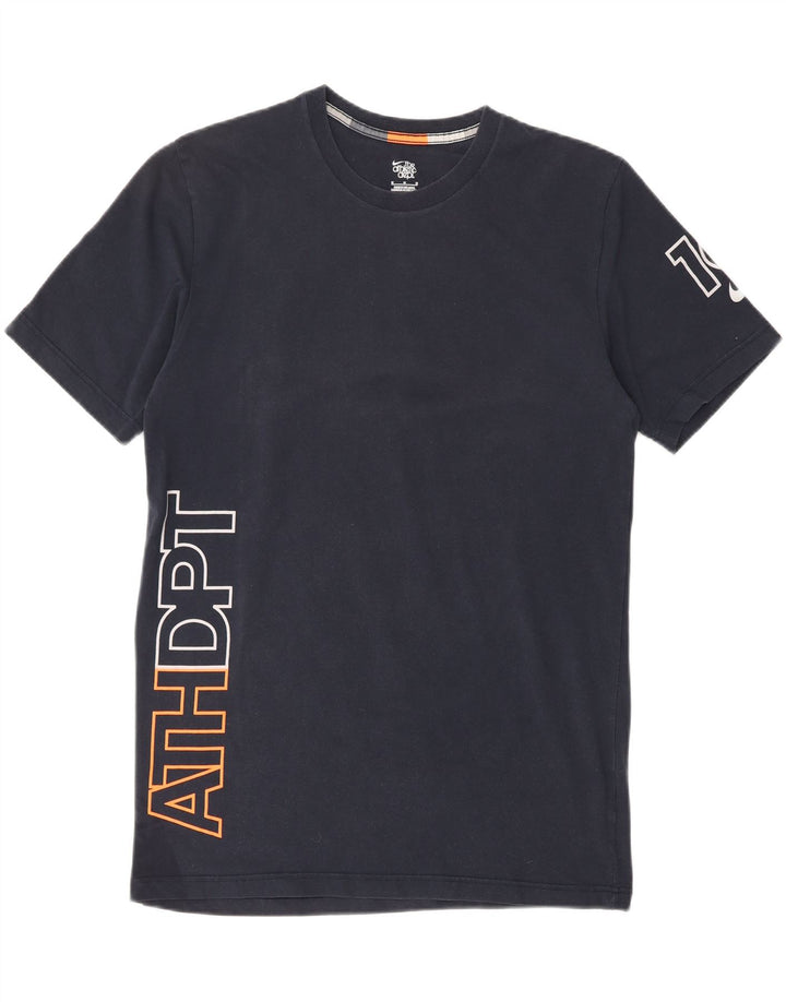 NIKE Mens Graphic T-Shirt Top Medium Navy Blue Vintage Nike and Second-Hand Nike from Messina Hembry 