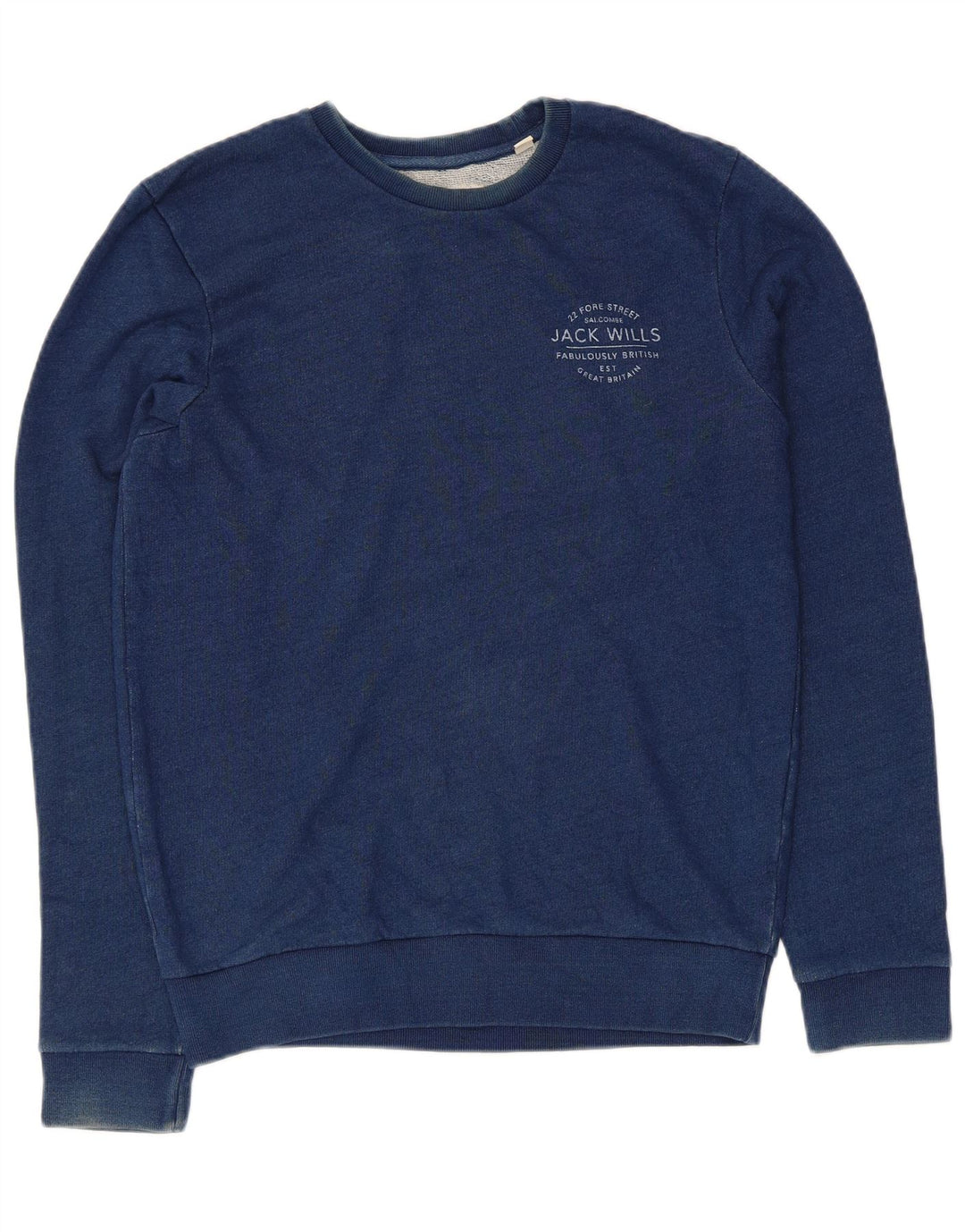 JACK WILLS Hanorac pentru bărbați Pulover mic, albastru, bumbac