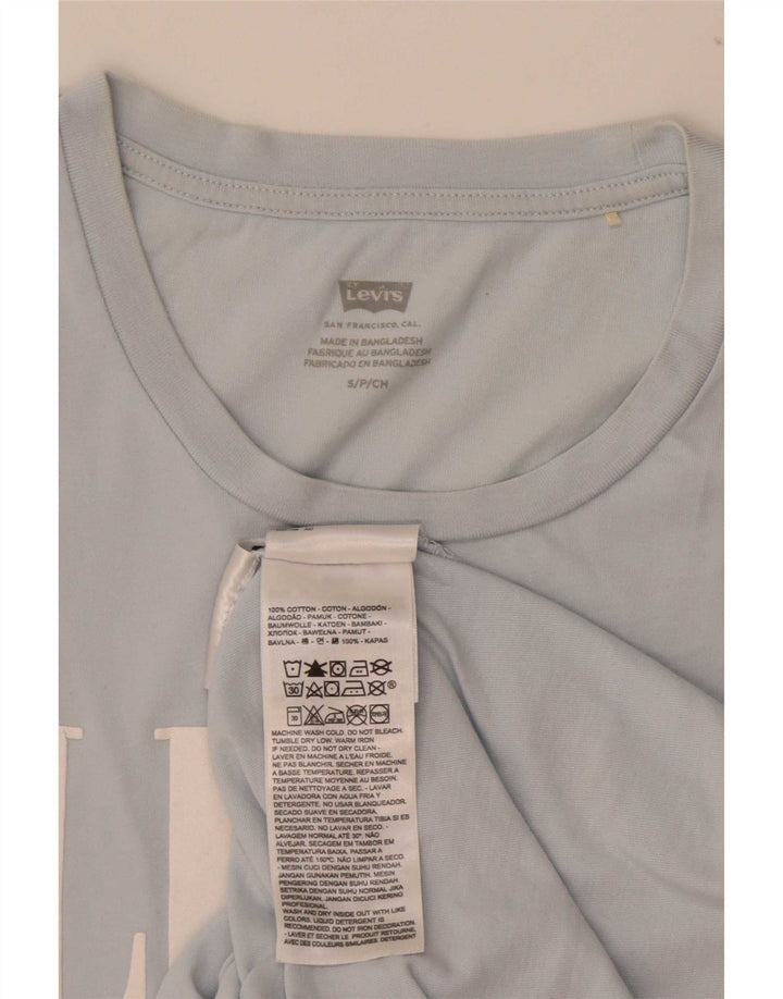 Tricou grafic Levi's pentru bărbați Top UK 10 Small Blue Cotton