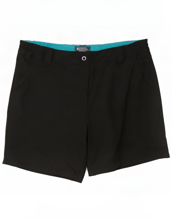 Mountain Warehouse Womens Chino Shorts UK 12 Medium W32 Black Polyester