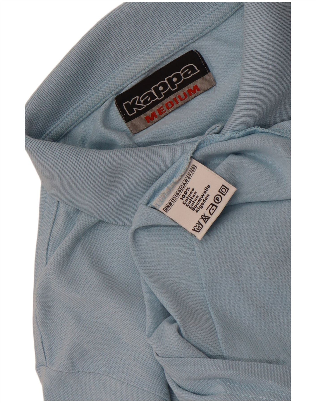 Cămașă polo pentru bărbați Kappa, bumbac albastru mediu