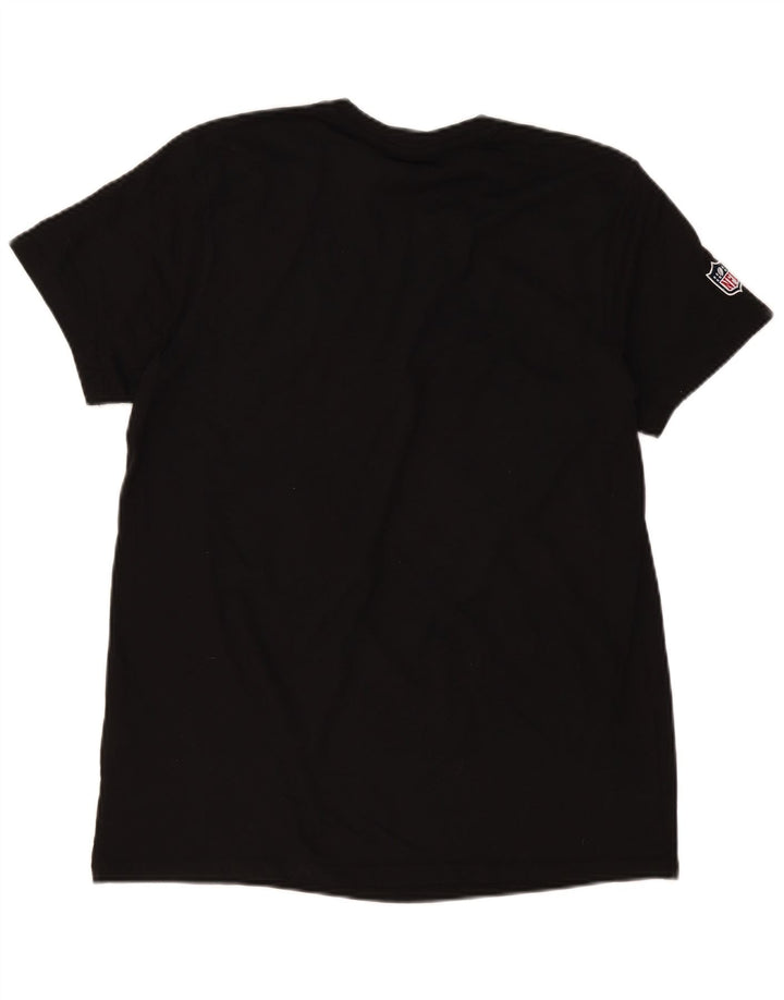 NFL Mens Graphic T-Shirt Top Medium Black Cotton