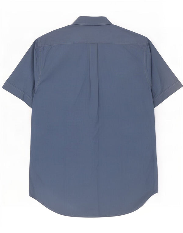 Marlboro Classics Mens Short Sleeve Shirt 2XL Blue Cotton