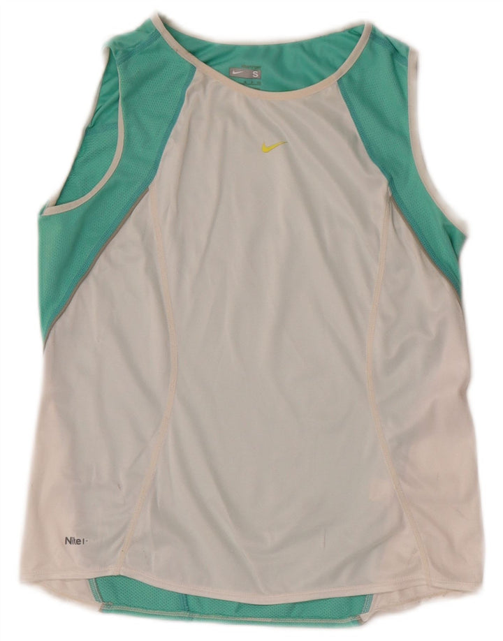 Top cu vestă crop Nike pentru femei UK 8 Small White Colorblock