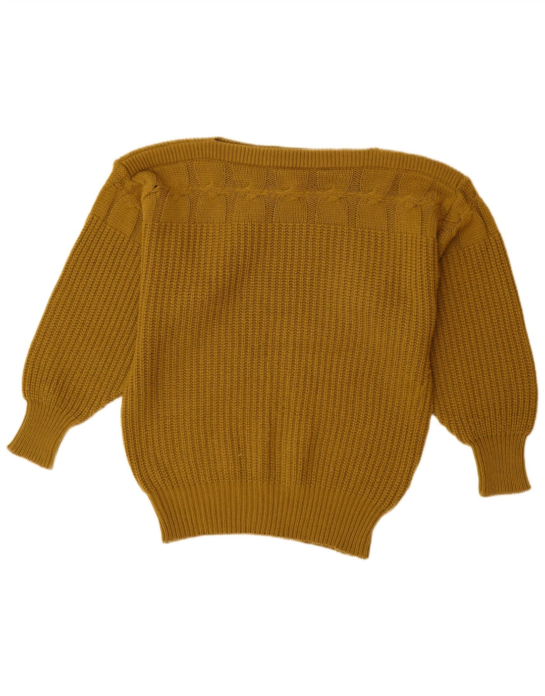 Pulover de damă MONDI cu gât de barcă supradimensionat EU 36 Lână kaki mică