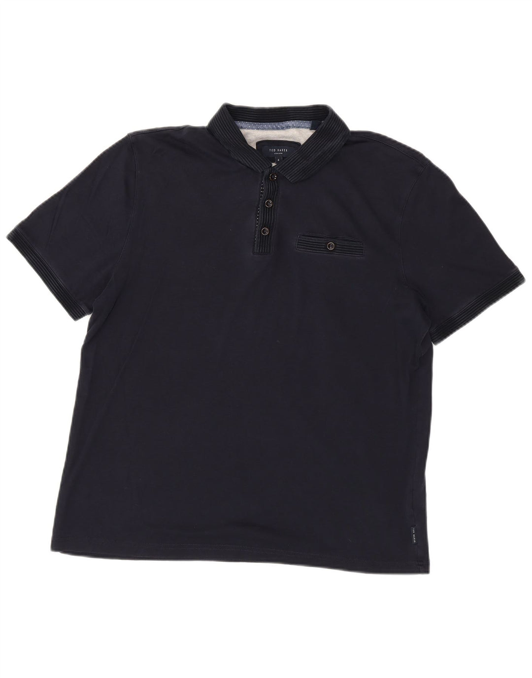 Tricou polo pentru bărbați Ted Baker Mărimea 4 mare din bumbac bleumarin