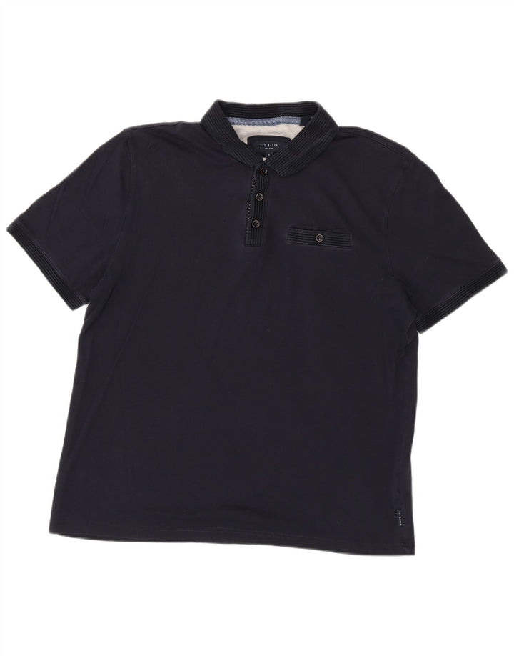 Tricou polo pentru bărbați Ted Baker Mărimea 4 mare din bumbac bleumarin