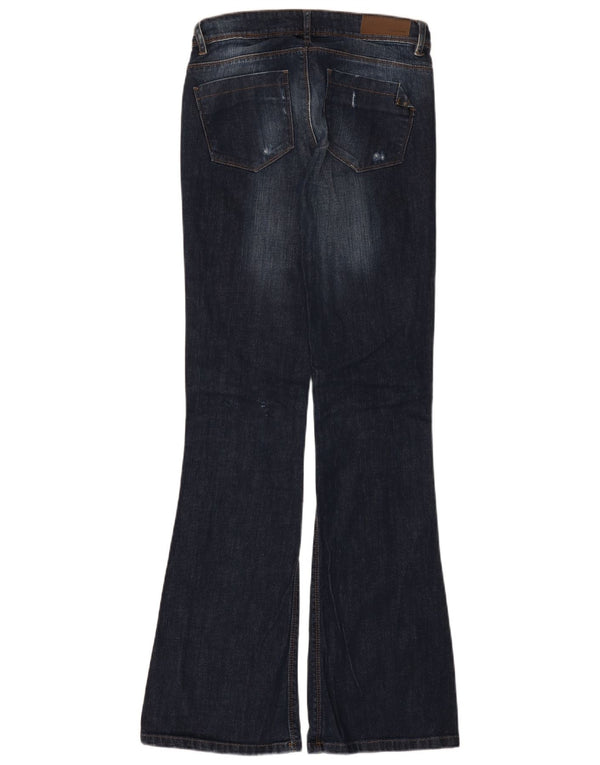 Blugi evazați învechiți pentru femei Zara EU 36 XS W26 L33 Bumbac bleumarin