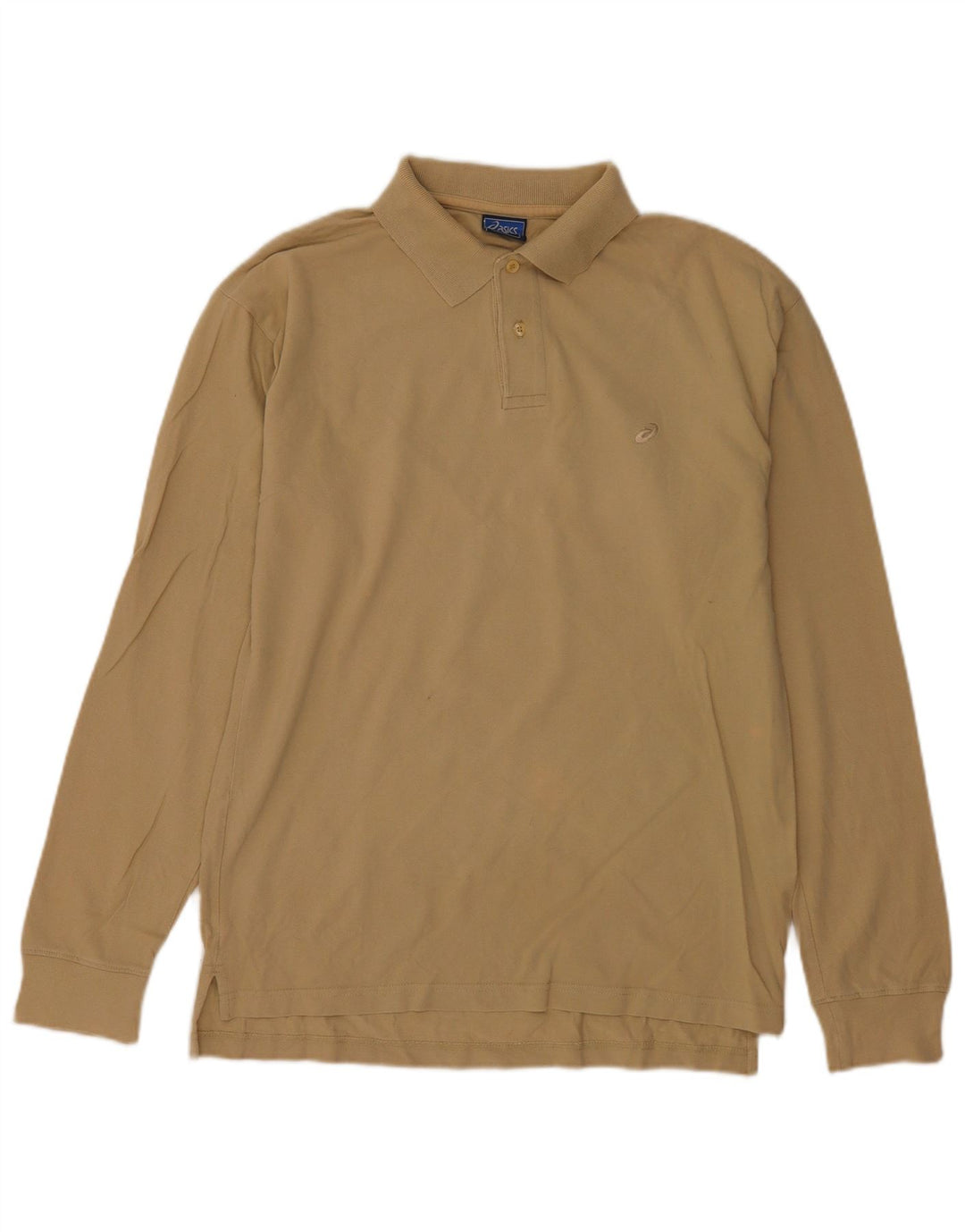 Tricou polo cu mânecă lungă Asics pentru bărbați, bej mediu