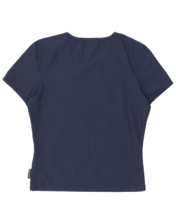 Tricou Nike Dri Fit pentru femei Top Marea Britanie 10/12 Mediu Bleumarin Poliester