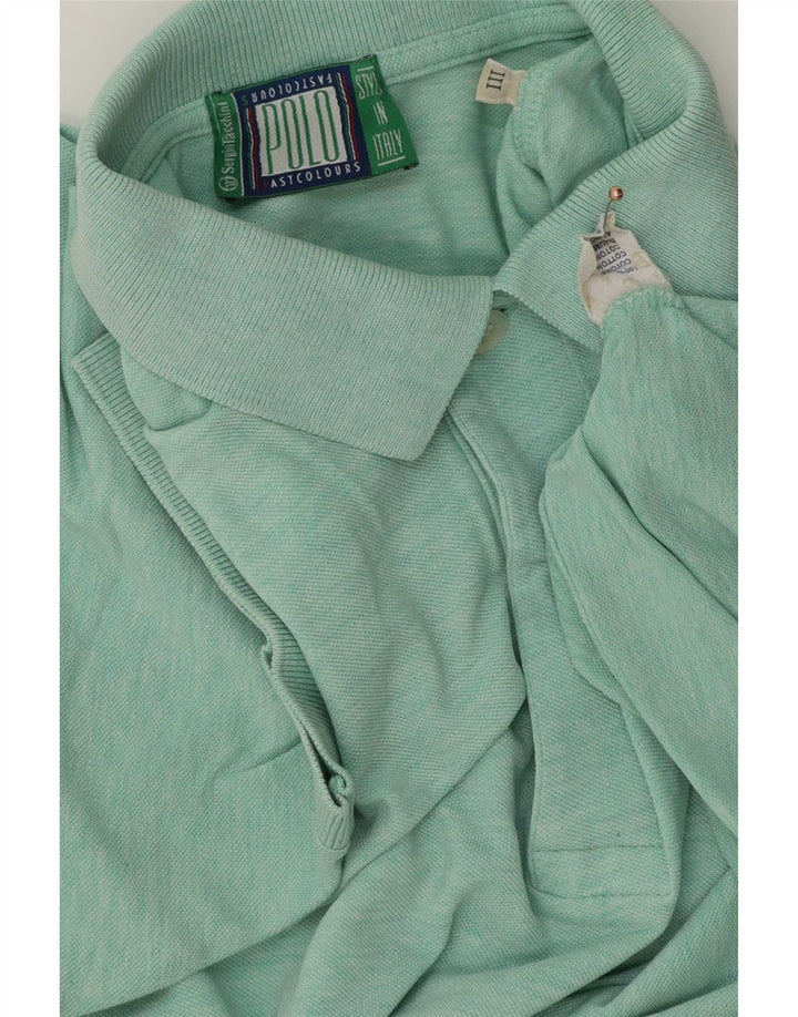 Tricou polo Sergio Tacchini pentru bărbați, bumbac cu pete verde mediu