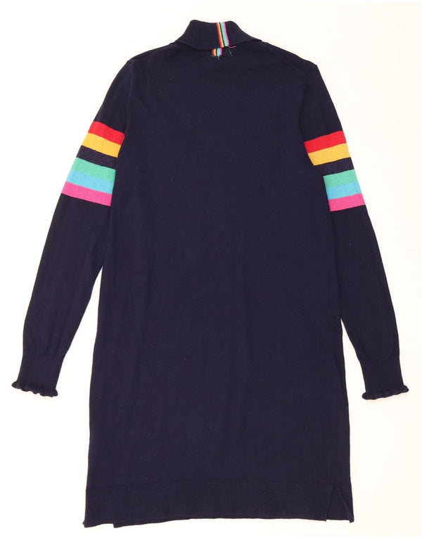 Rochie Jumper pentru femei Joules cu gât rulat UK 10 Mic bleumarin cu dungi