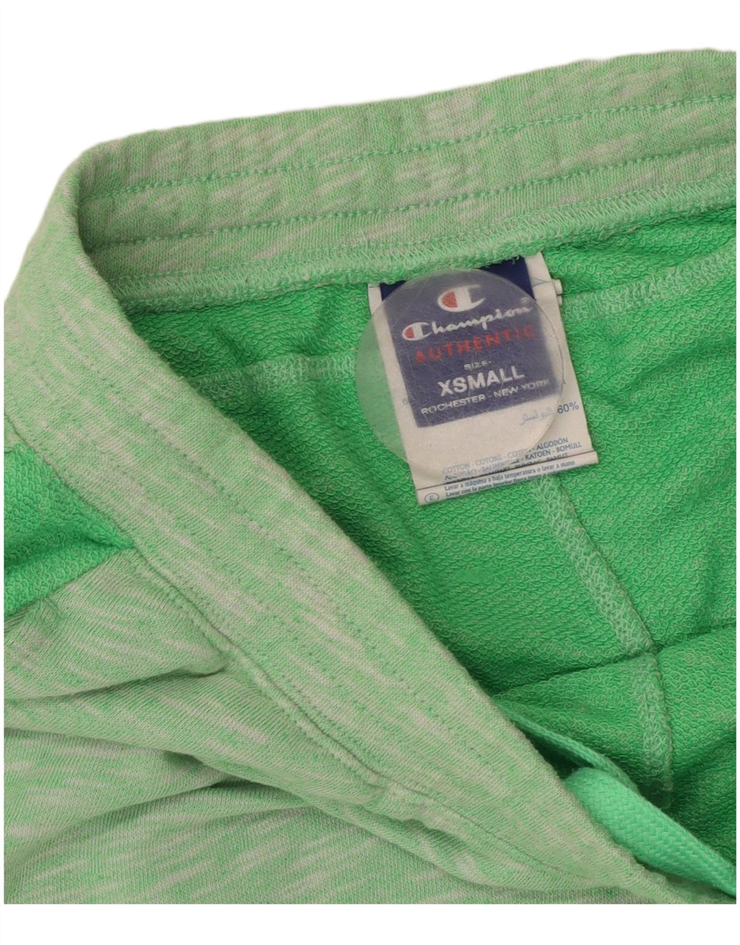 Pantaloni scurti sport grafic CHAMPION pentru femei UK 6 XS Poliester cu pături verzi