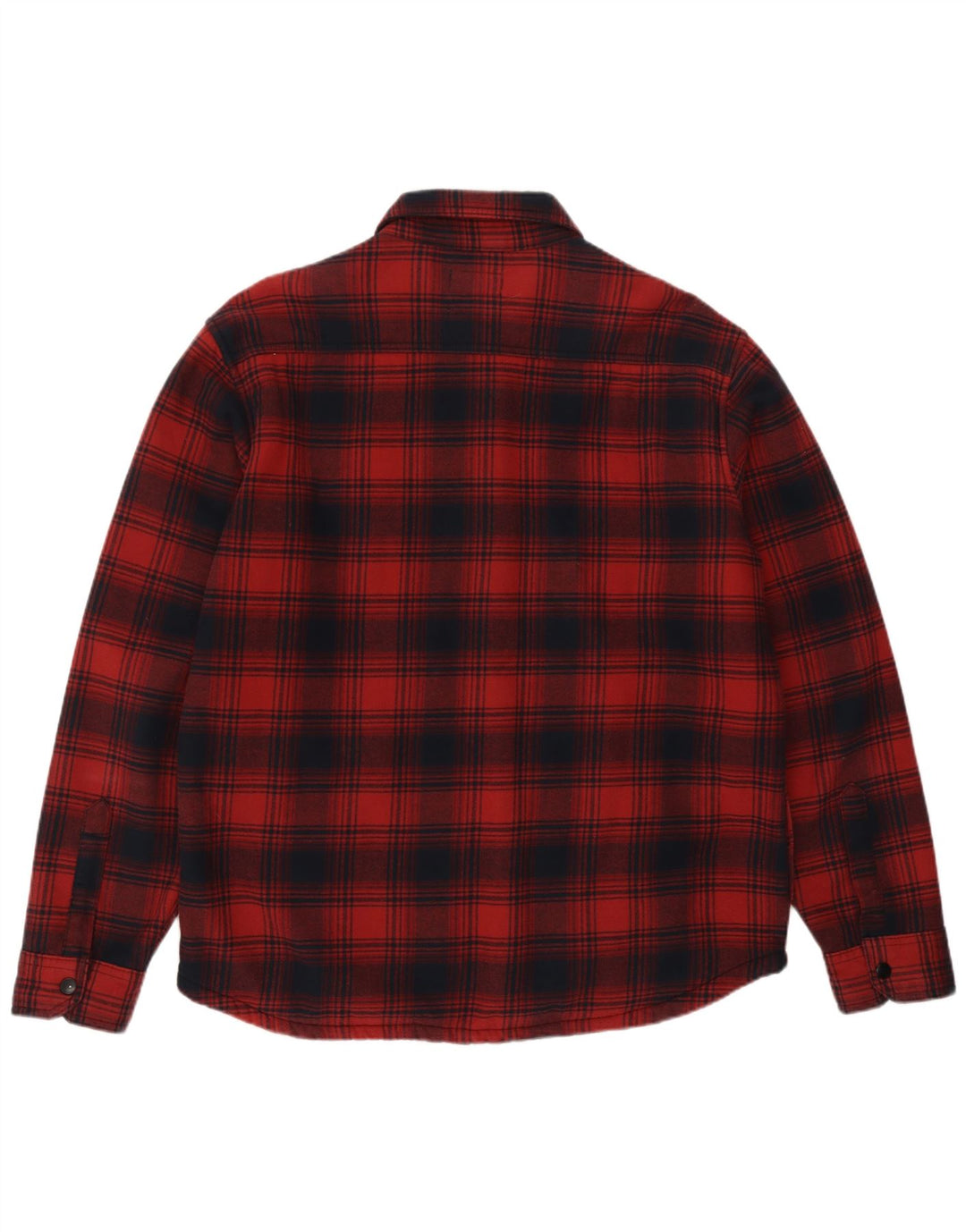 Cămașă pentru bărbați Marks & Spencer Lumberjack Flannel, mare, roșu, din bumbac