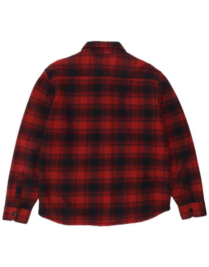 Cămașă pentru bărbați Marks & Spencer Lumberjack Flannel, mare, roșu, din bumbac