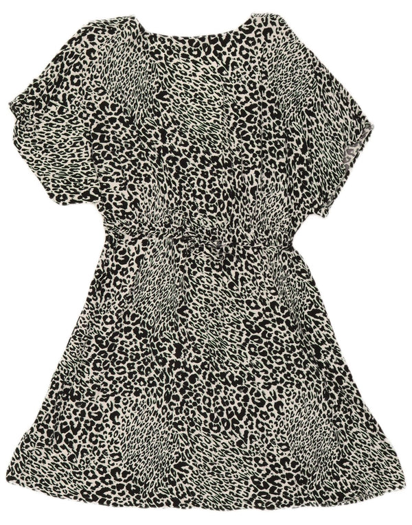 Rochie A-Line pentru femei Marks & Spencer UK 14 Medium Black Animal Print Viscoza