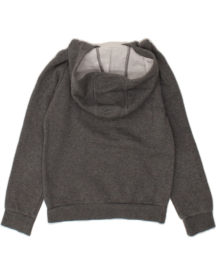 ADIDAS Boys Graphic Hoodie Jumper 7-8 Years Grey Vintage Adidas and Second-Hand Adidas from Messina Hembry 