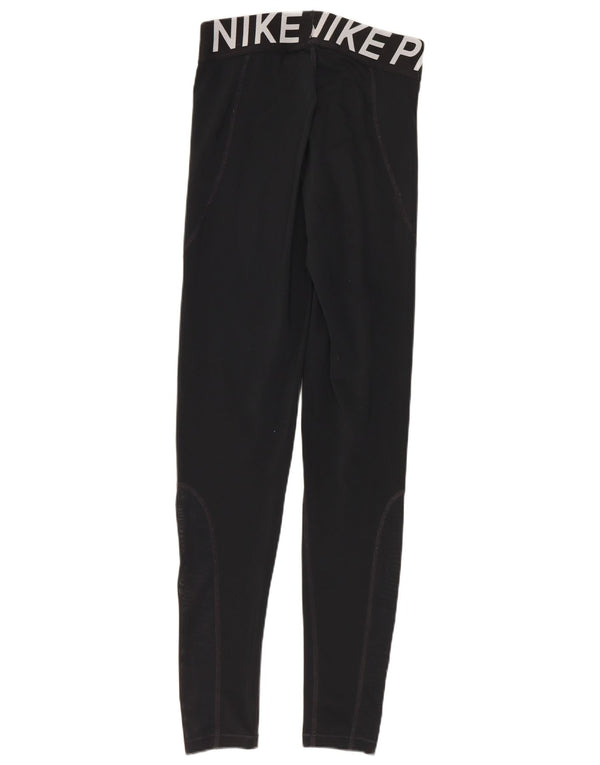 Leggings grafic Nike pentru femei UK 8 Small Negru Poliester