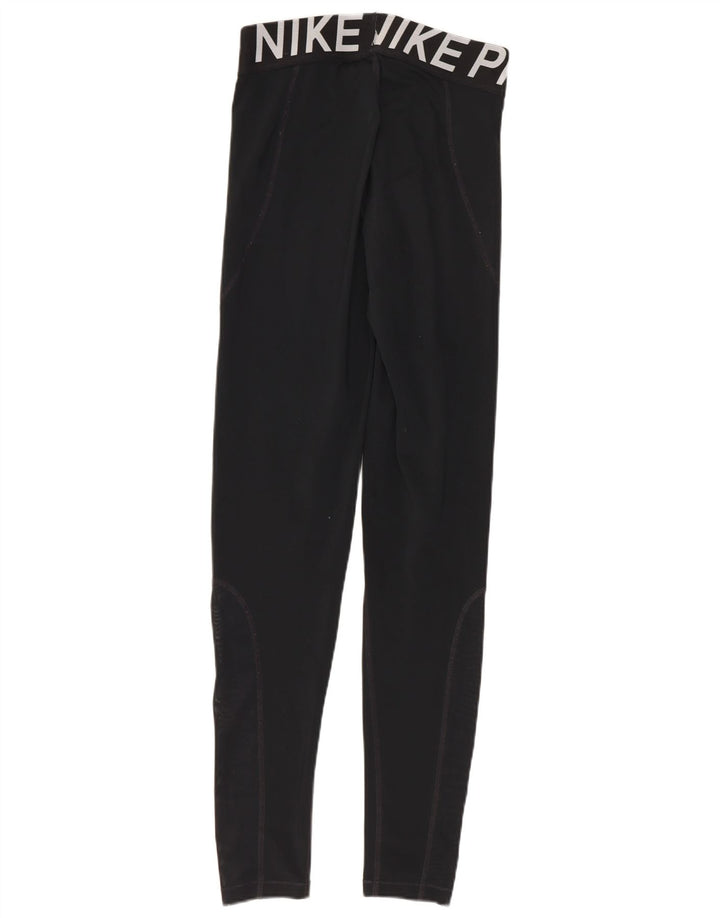 Leggings grafic Nike pentru femei UK 8 Small Negru Poliester