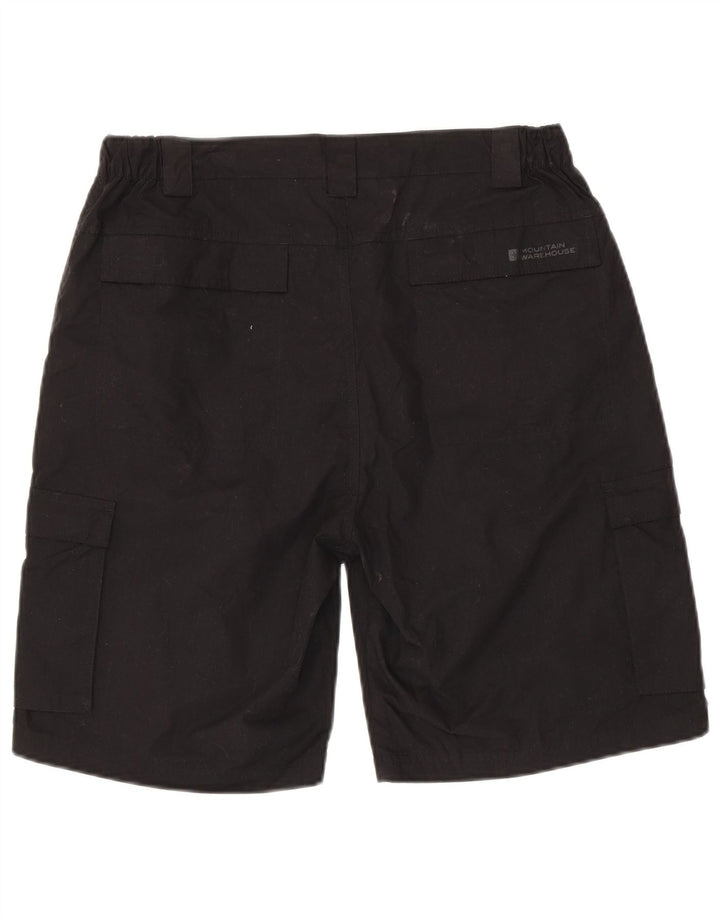 MOUNTAIN WAREHOUSE Pantaloni scurți cargo pentru bărbați W34, bumbac negru mare