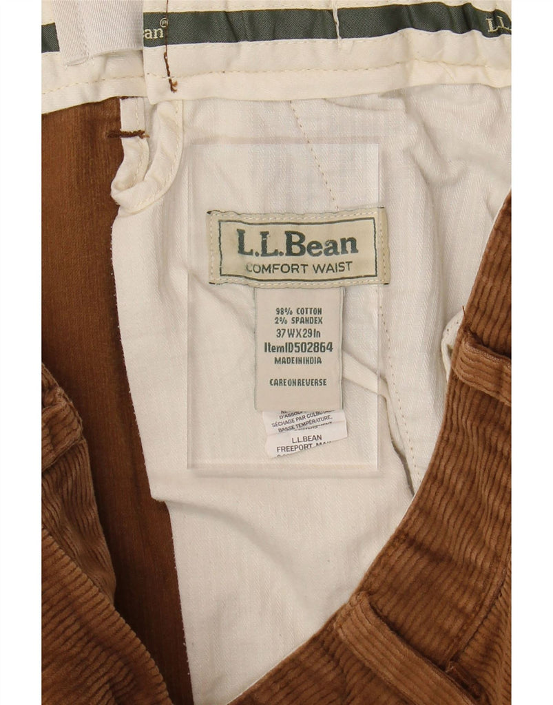 L.L.BEAN Mens Straight Corduroy Trousers W37 L29 Brown Cotton Vintage L.L.Bean and Second-Hand L.L.Bean from Messina Hembry 
