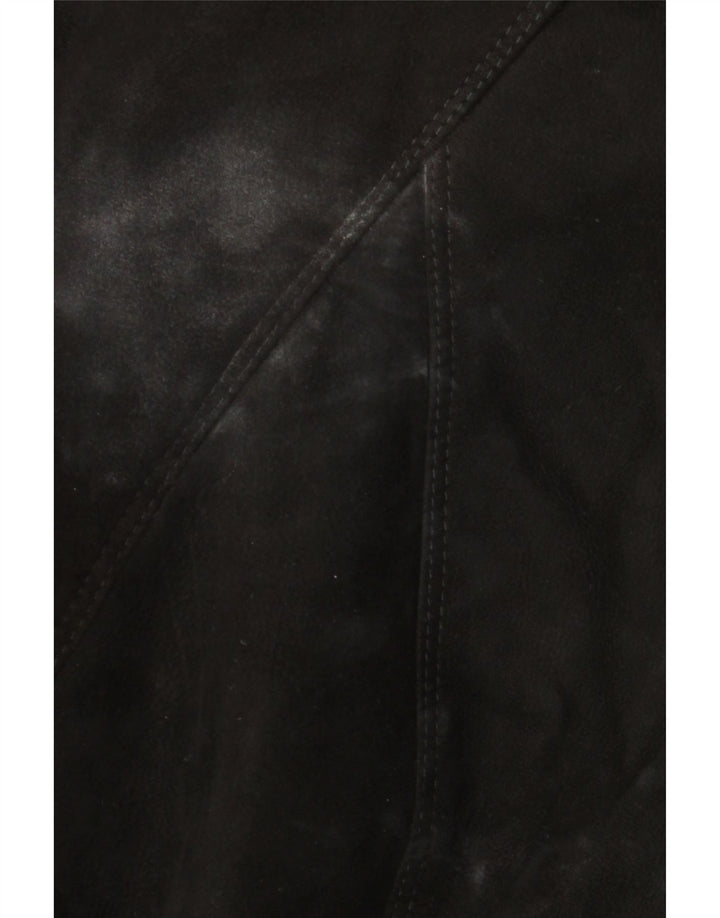 Palton vintage pentru femei din shearling UK 18 XL negru
