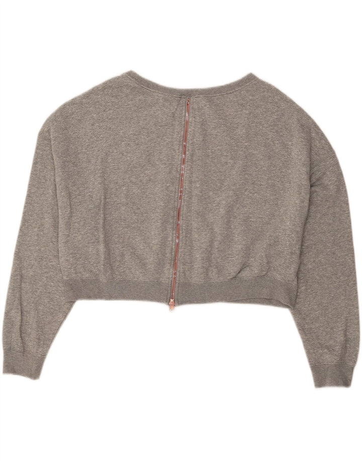 Pulover pentru femei Nike Crop Graphic Oversized Sweat UK 16 Large Gri