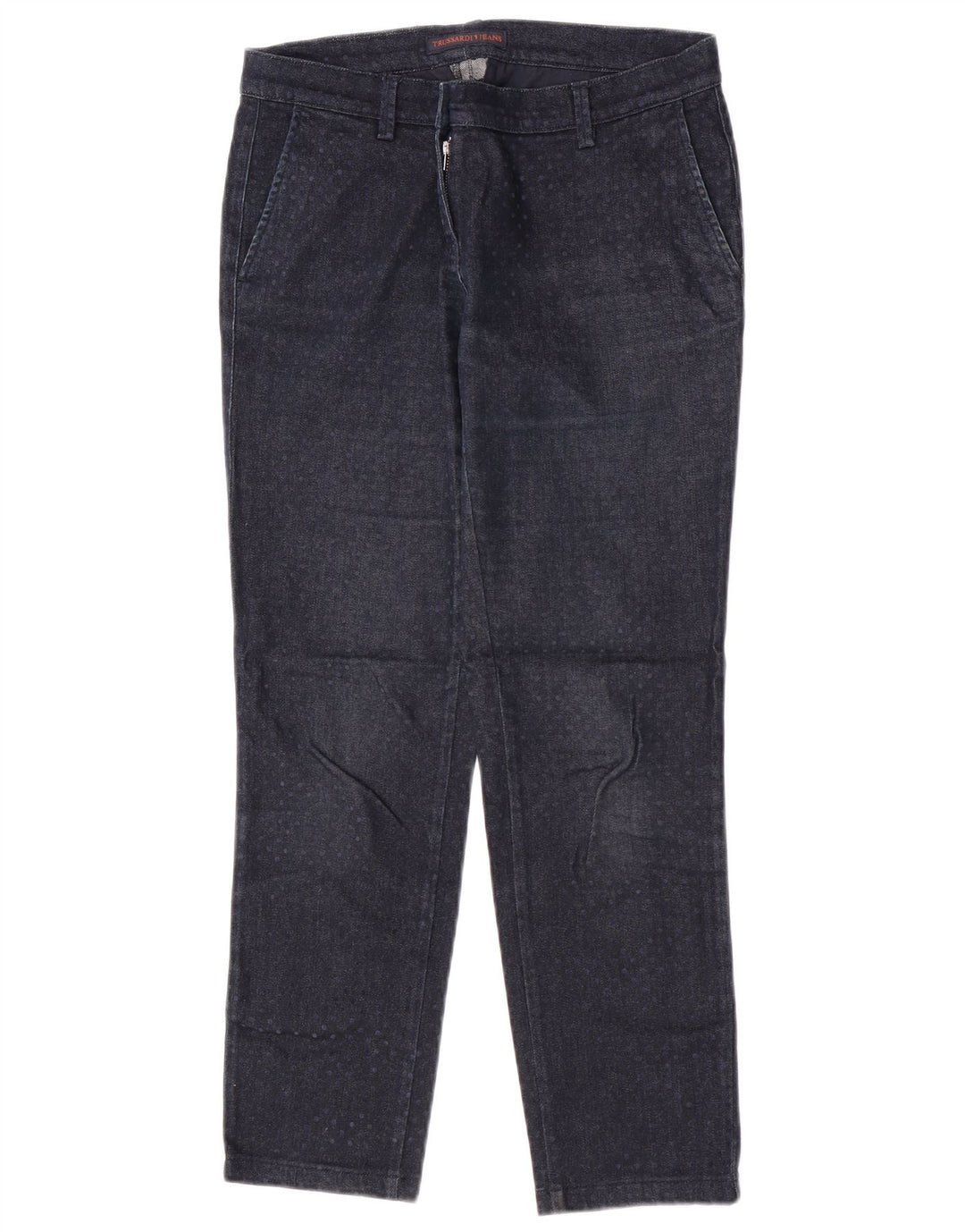 Blugi drepti pentru femei Trussardi W30 L27 bleumarin cu pete