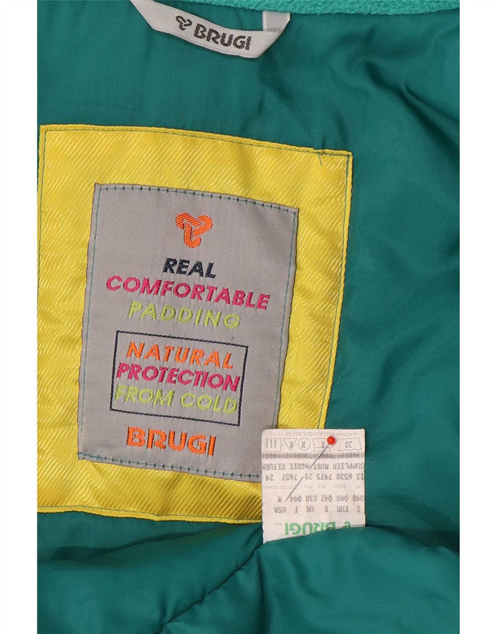 Jachetă de schi supradimensionată pentru femei Brugi UK 14 Medium Green Colorblock Poliester