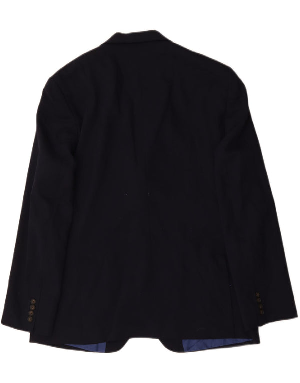 Jachetă pentru bărbați Marks & Spencer, cu 2 nasturi, UK 44 XL Lână bleumarin