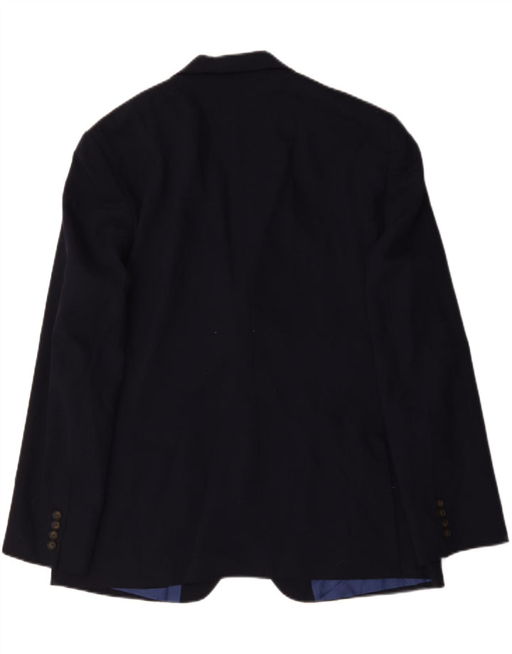 Jachetă pentru bărbați Marks & Spencer, cu 2 nasturi, UK 44 XL Lână bleumarin