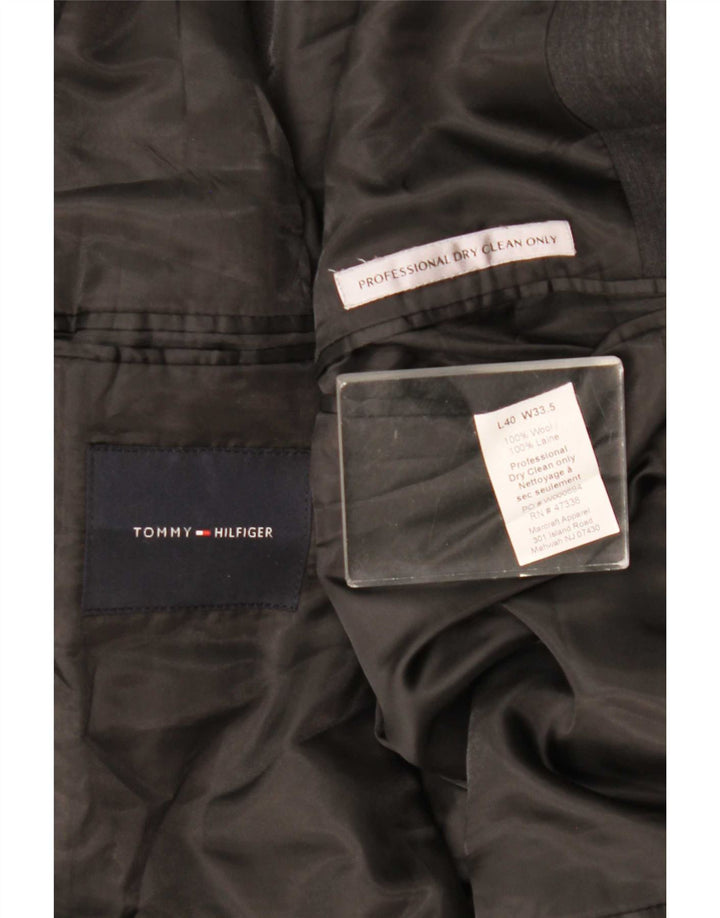 Sacou blazer pentru bărbați Tommy Hilfiger, cu 2 nasturi, UK 40 mare, gri, lână, clasică