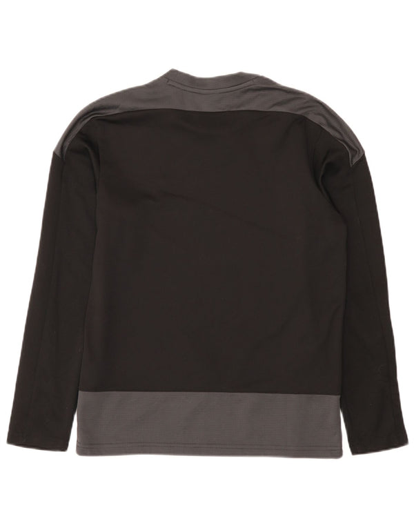 Top pentru băieți Puma cu mânecă lungă 13-14 ani, negru, poliester color bloc