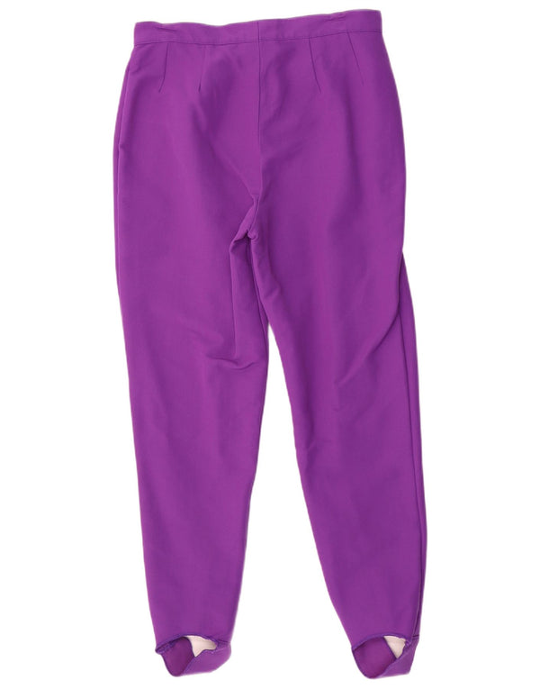 Pantaloni vintage pentru femei cu etrier IT 46 Large W28 L29 Purple Acrylic Sports