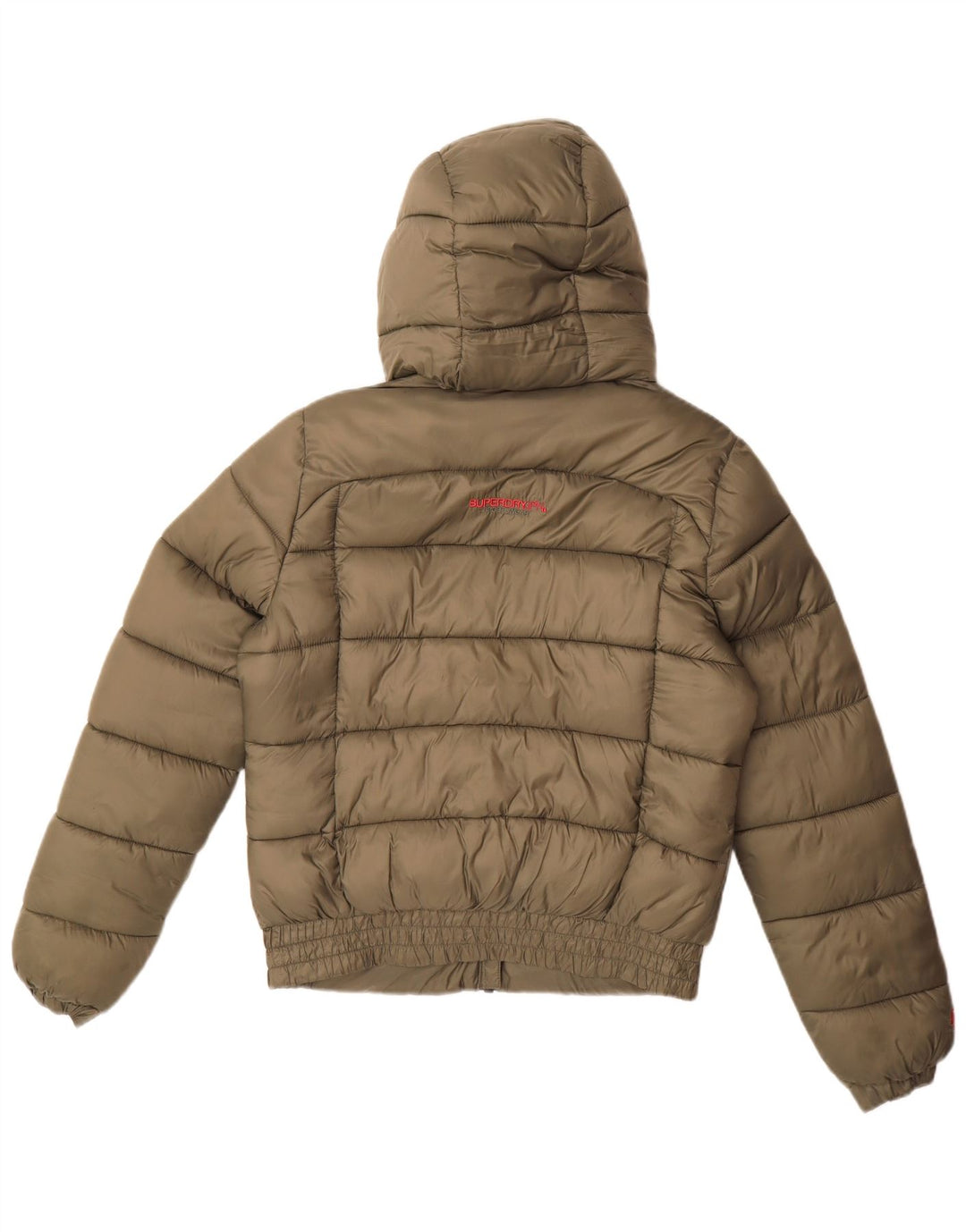 SUPERDRY Jachetă căptușită cu glugă pentru femei UK 12 Medium Khaki Nylon