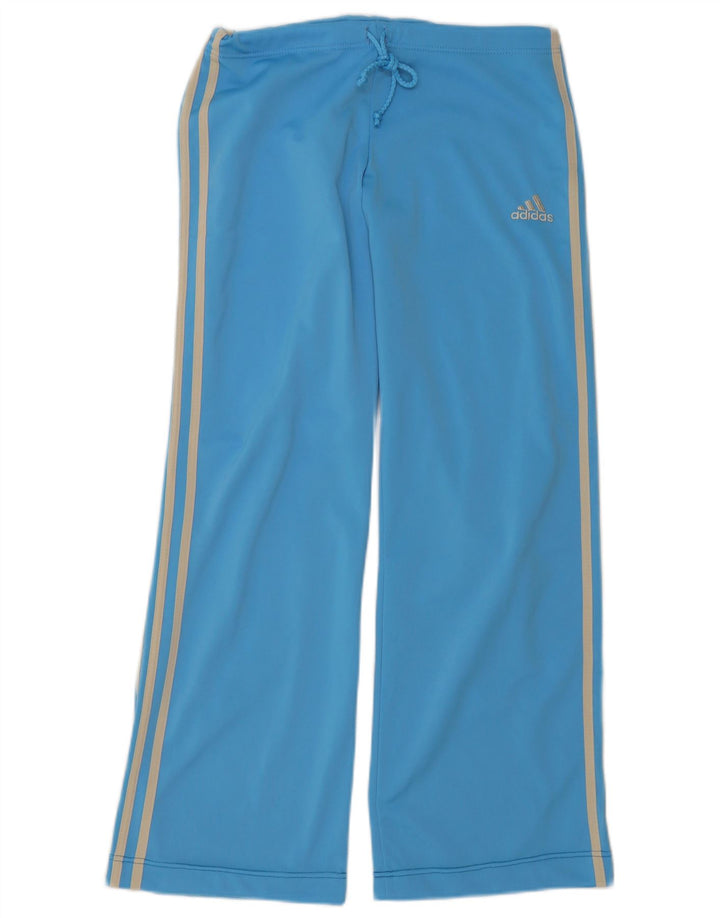 Pantaloni de trening Adidas pentru femei cu picioare largi UK 14 Poliester albastru mediu