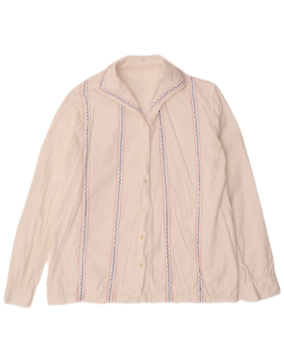 Bluză cămașă pentru femei VINTAGE UK 16 mare cu dungi albe