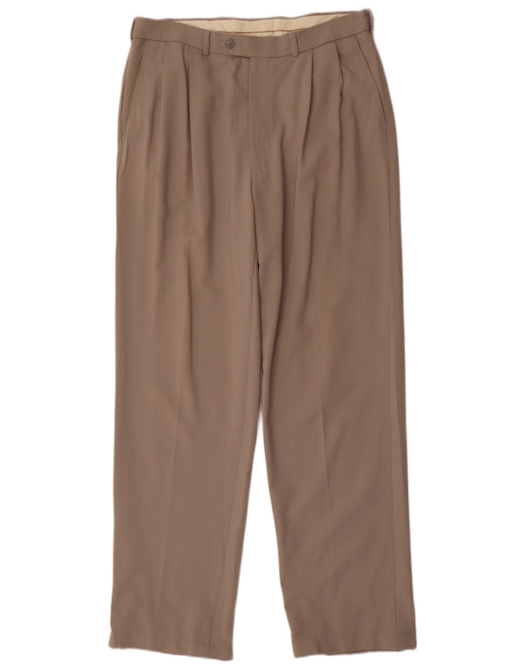 Marks & Spencer Pantaloni de costum drepte pentru bărbați L34 L33 poliester gri