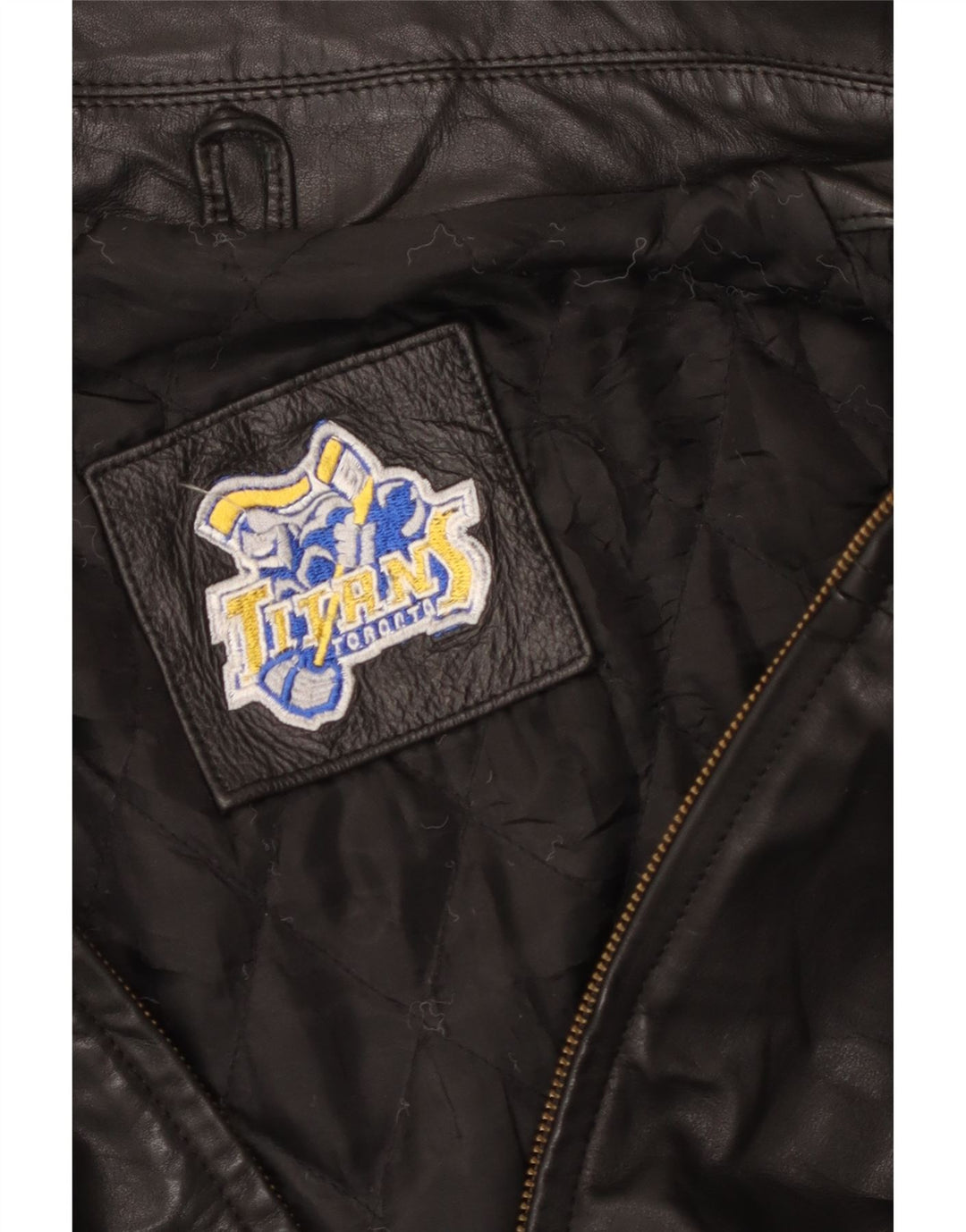 Palton din piele pentru bărbați VINTAGE UK 44 2XL Negru