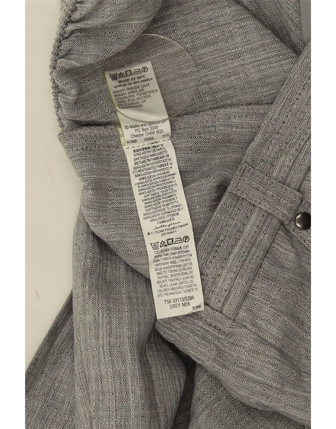 Marks & Spencer Pantaloni scurti casual pentru femei UK 12 Medium W30 L27 Gri