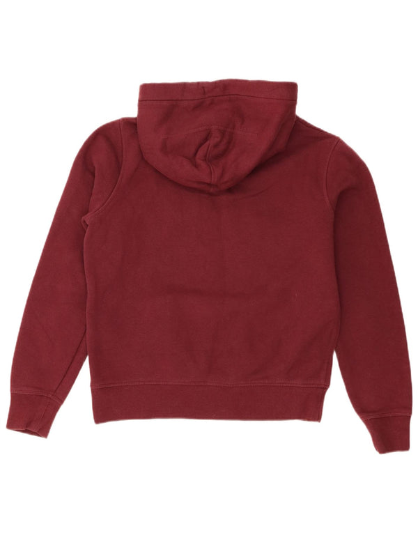 Jack Wills Pulover supradimensionat cu capotă pentru femei UK 10 Mic Bordeaux