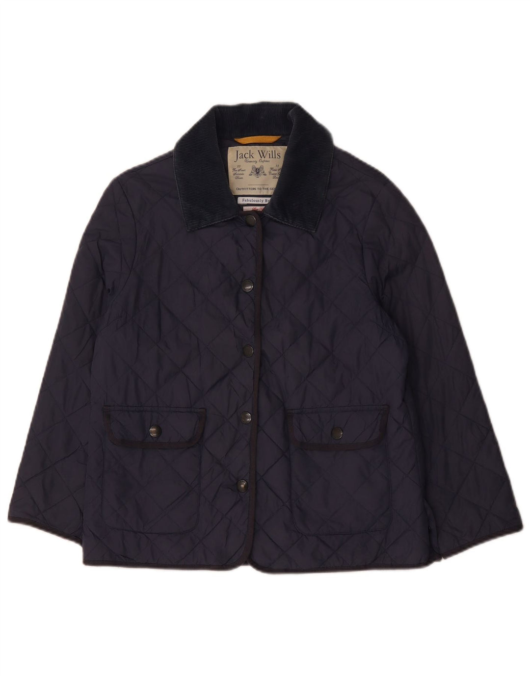 Jack Wills Jachetă matlasată pentru femei UK 12 Medium Navy Blue Marine