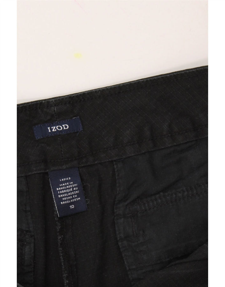 IZOD Womens Cargo Shorts US 10 Large W32 Black Check Cotton Vintage Izod and Second-Hand Izod from Messina Hembry 