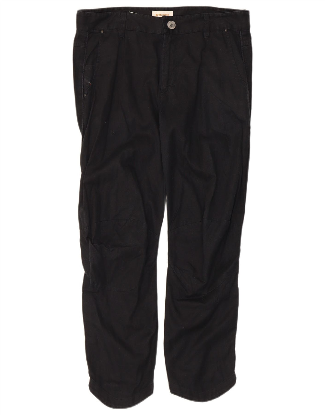 Pantaloni cropped pentru femei Diesel L32 L25 bumbac negru